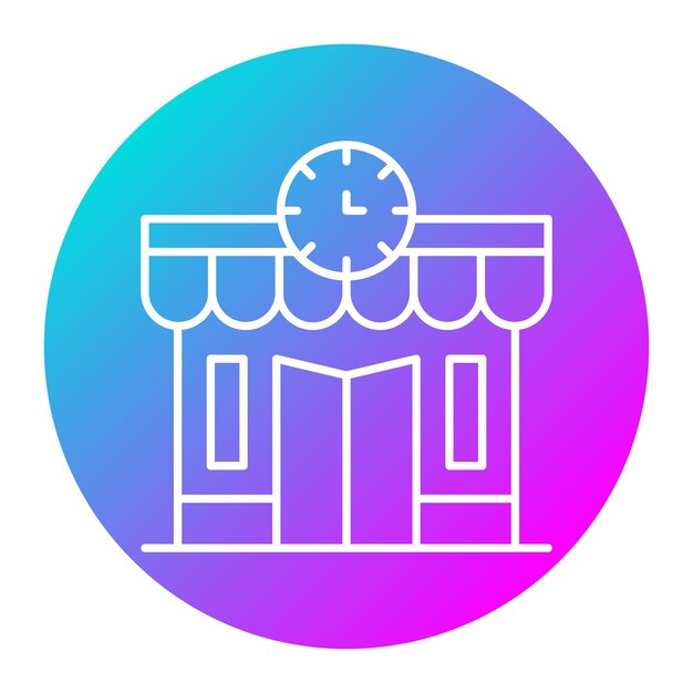 Estilo de ilustración vectorial de la tienda de relojes