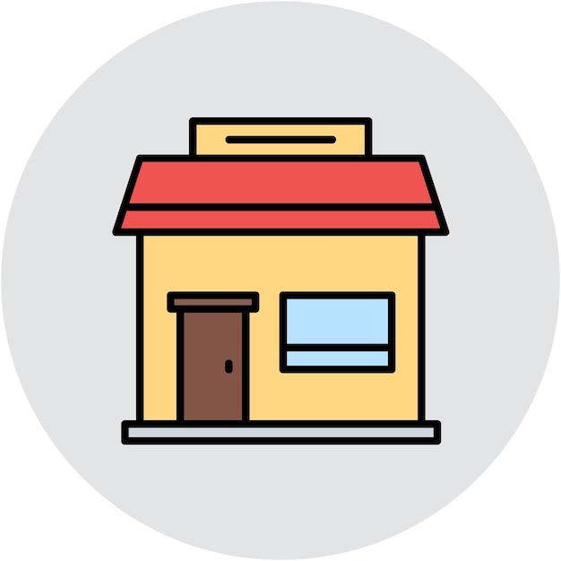 Estilo de ilustración vectorial de la tienda