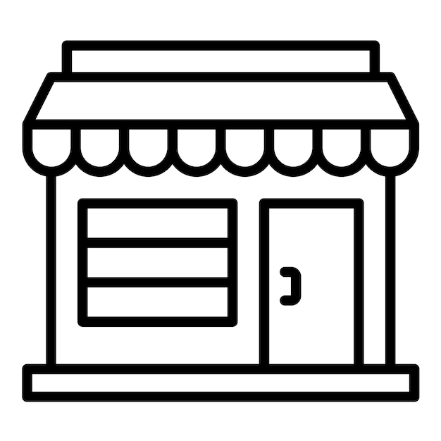 Estilo de ilustración vectorial de la tienda