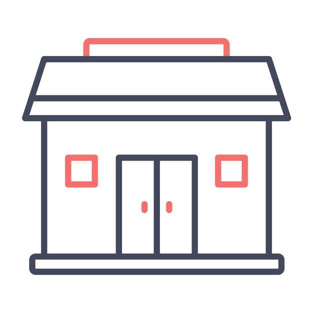 Estilo de ilustración vectorial de la tienda