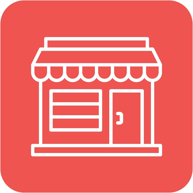 Estilo de ilustración vectorial de la tienda