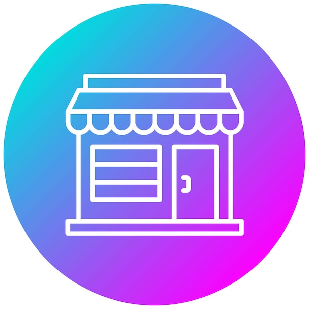 Estilo de ilustración vectorial de la tienda