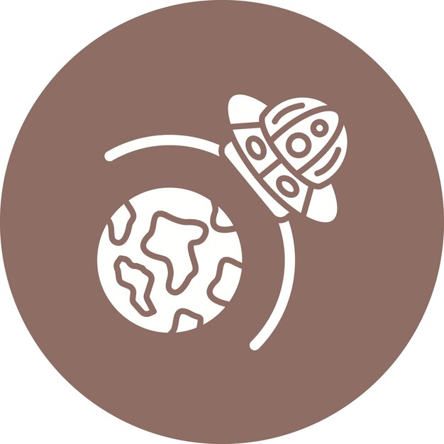 Estilo de ilustración vectorial de la Tierra OVNI