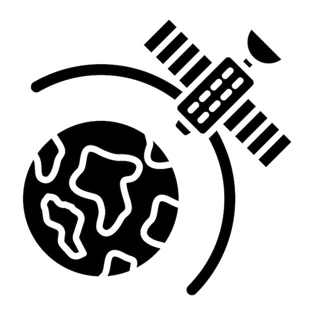 Estilo de la ilustración vectorial de la Tierra por satélite