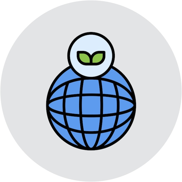 Estilo de ilustración vectorial de la Tierra