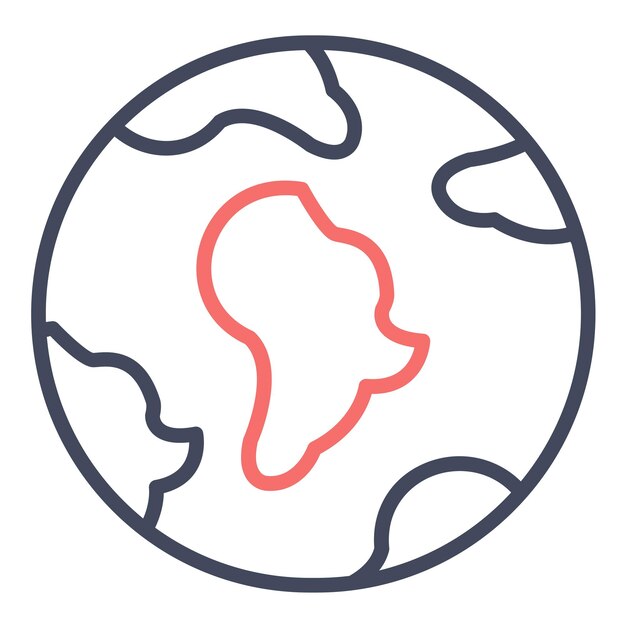 Estilo de ilustración vectorial de la Tierra