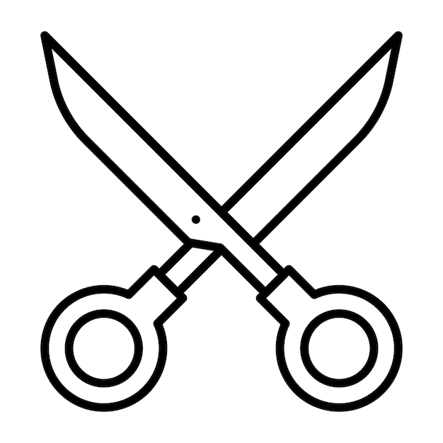 Estilo de la ilustración vectorial de tijeras