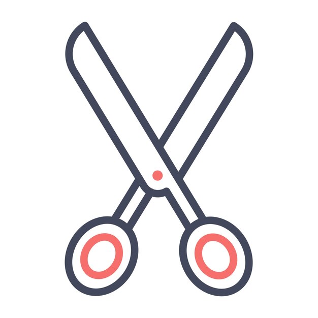 Estilo de la ilustración vectorial de las tijeras