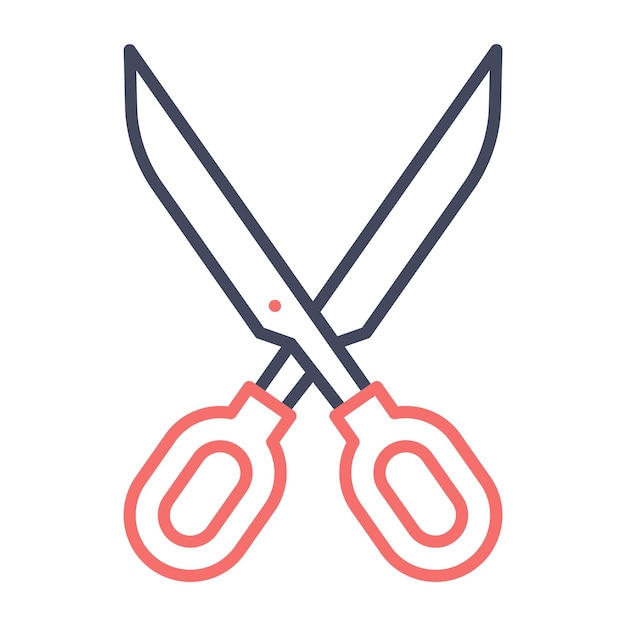 Estilo de la ilustración vectorial de tijeras