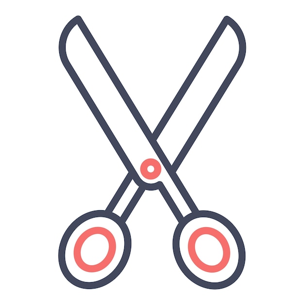 Estilo de la ilustración vectorial de tijeras