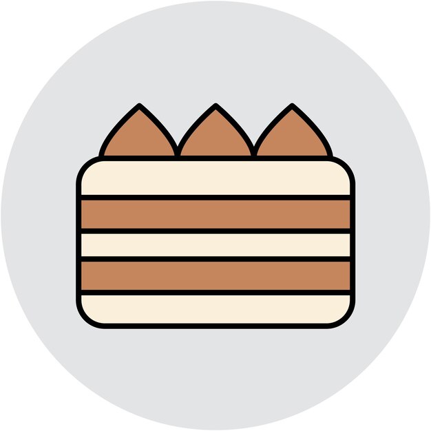 Estilo de ilustración vectorial de Tiramisu