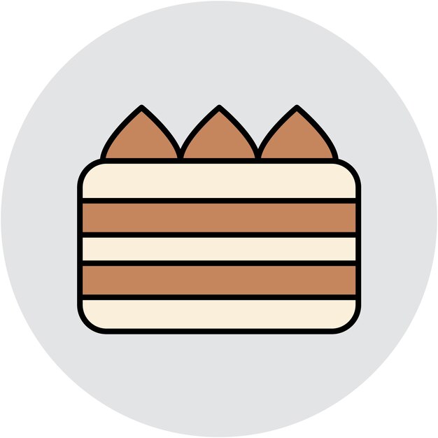 Vector estilo de ilustración vectorial de tiramisu