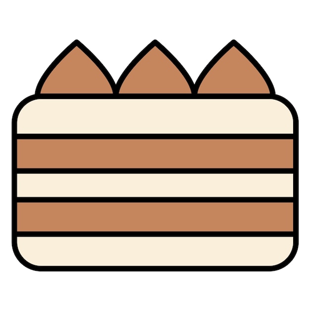 Estilo de ilustración vectorial de Tiramisu