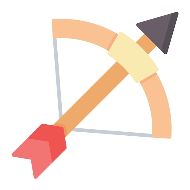 Estilo de la ilustración vectorial de tiro con arco
