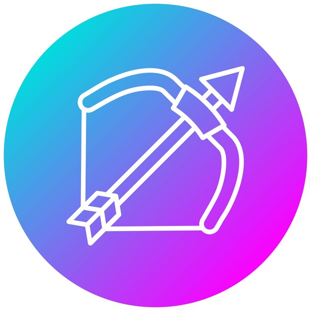 Estilo de la ilustración vectorial de tiro con arco