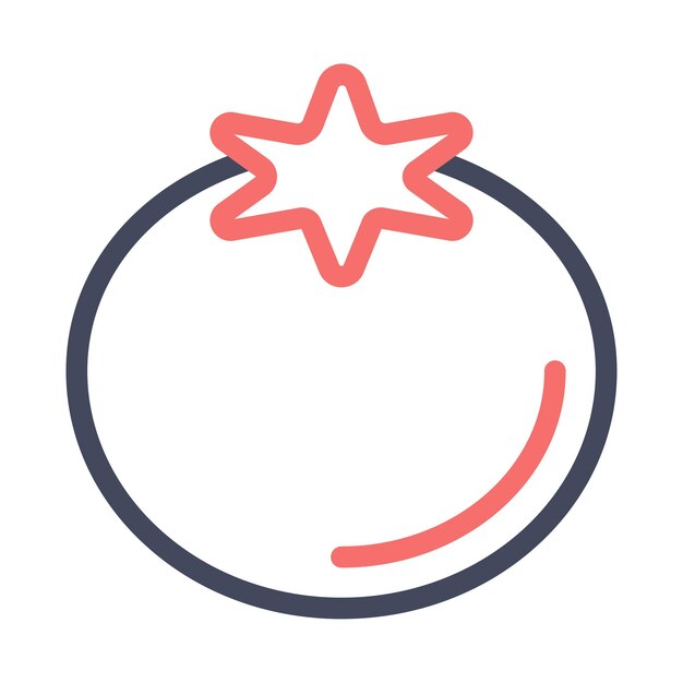 Estilo de ilustración vectorial del tomate