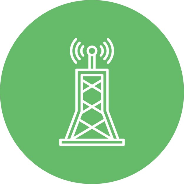 Estilo de ilustración vectorial de la torre de señal