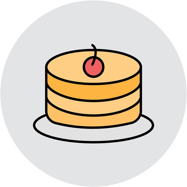 Estilo de ilustración vectorial de la torta de esponja