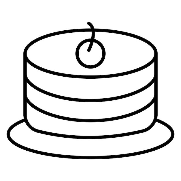 Estilo de ilustración vectorial de la torta de esponja