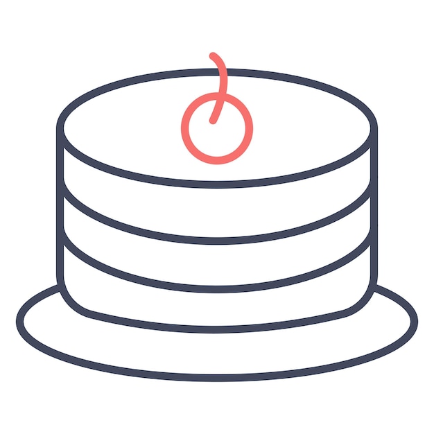 Estilo de ilustración vectorial de la torta de esponja