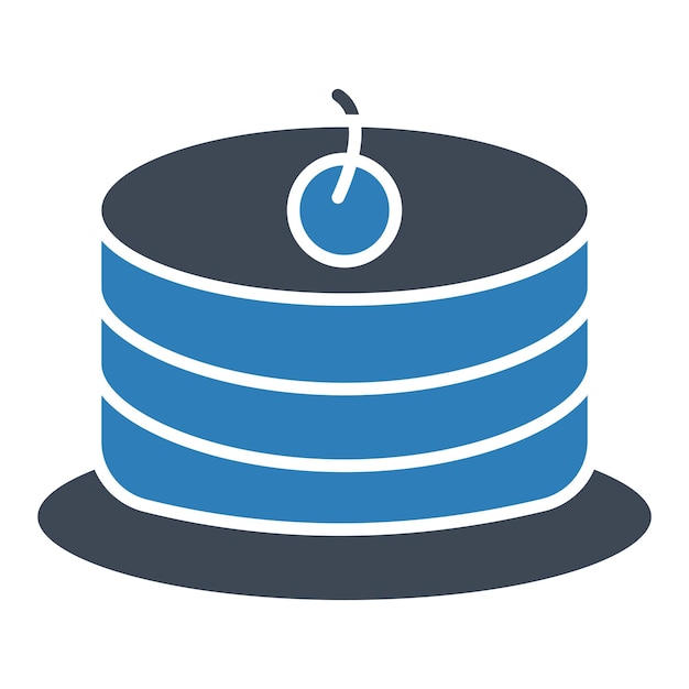 Estilo de ilustración vectorial de la torta de esponja