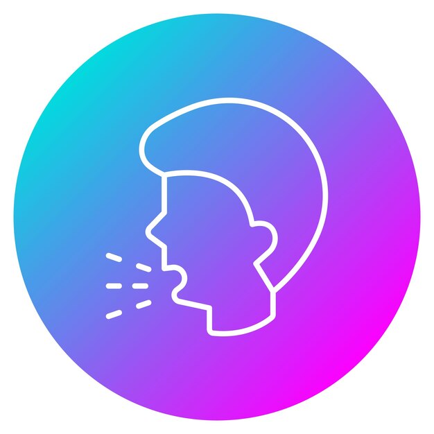 Estilo de ilustración vectorial de la tos