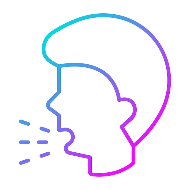 Estilo de ilustración vectorial de la tos