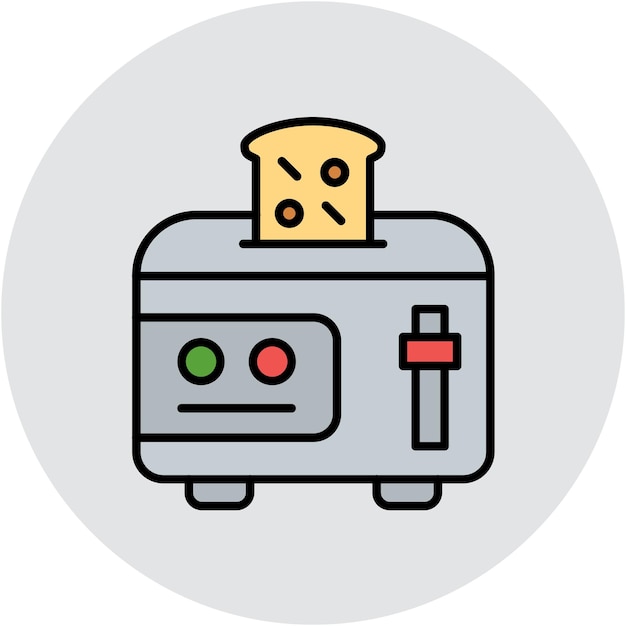 Estilo de ilustración vectorial del tostador