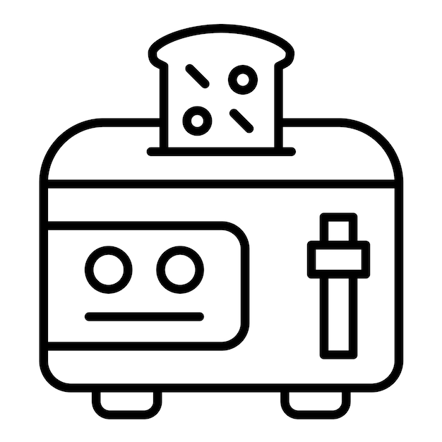 Estilo de ilustración vectorial del tostador