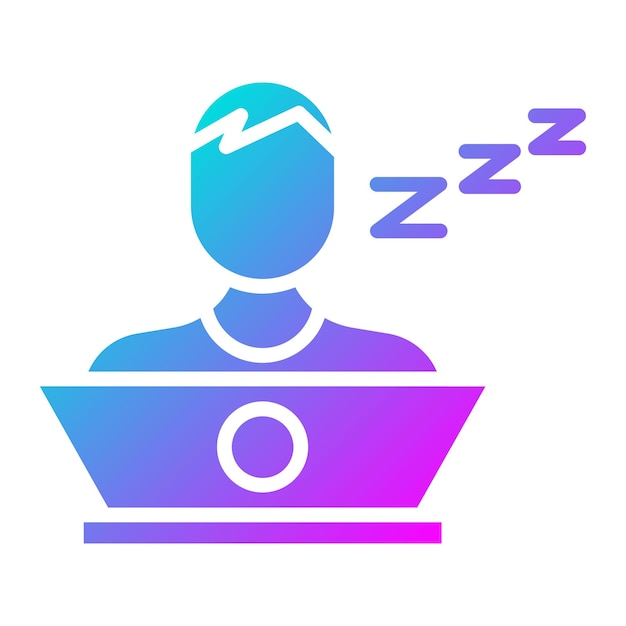 Estilo de ilustración vectorial del trabajador dormido