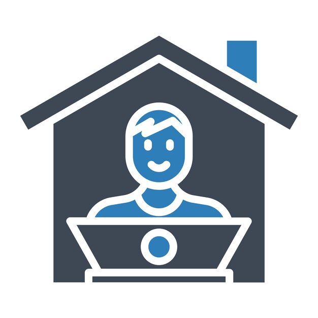 Estilo de ilustración vectorial de trabajo en el hogar