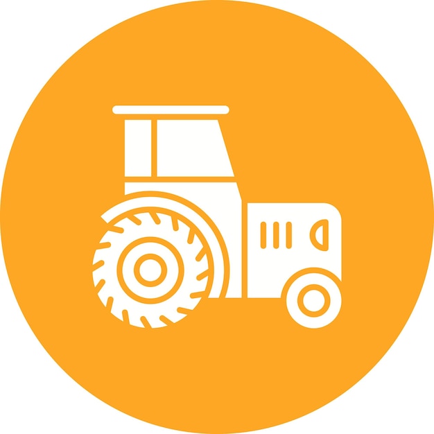 Estilo de la ilustración vectorial del tractor