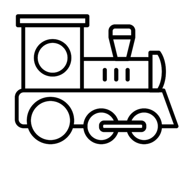 Estilo de ilustración vectorial de trenes de juguete