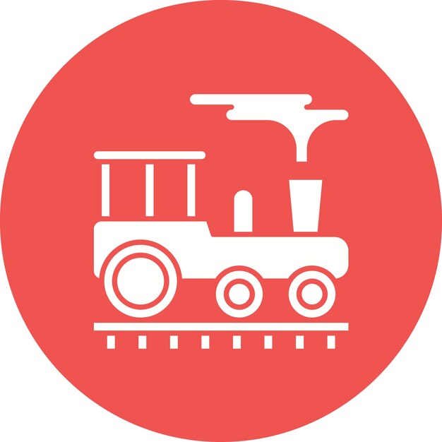 Estilo de ilustración vectorial de trenes de vapor