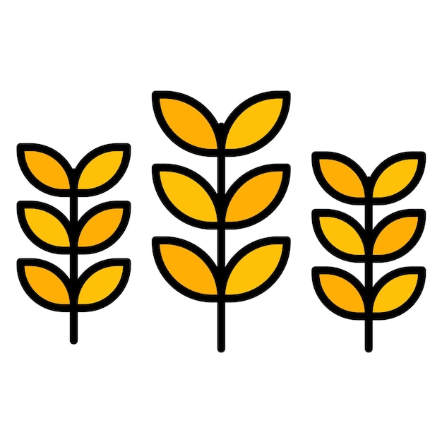 Estilo de ilustración vectorial del trigo
