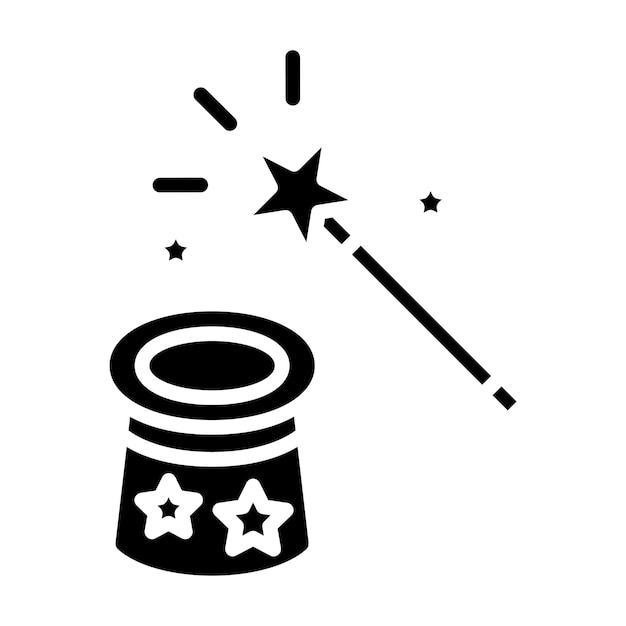 Estilo de ilustración vectorial de trucos mágicos