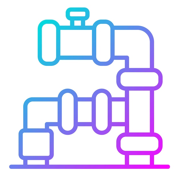 Estilo de ilustración vectorial de la tubería de agua