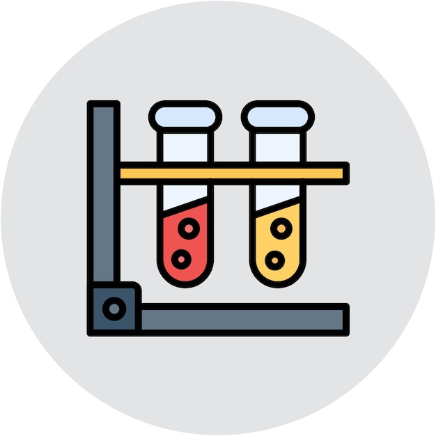Estilo de ilustración vectorial de los tubos de ensayo