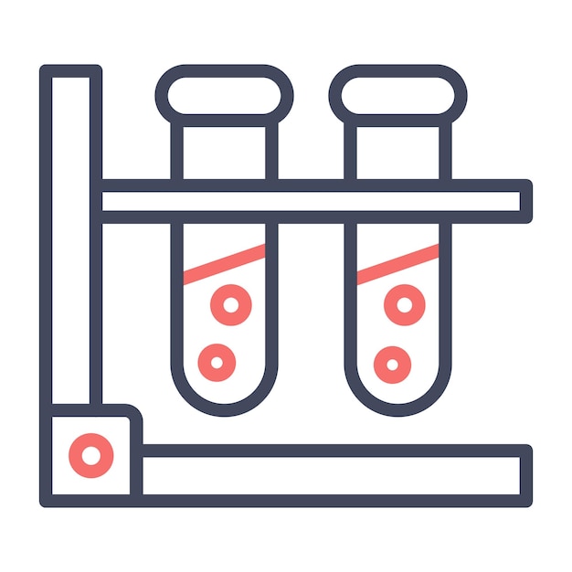 Estilo de ilustración vectorial de los tubos de ensayo