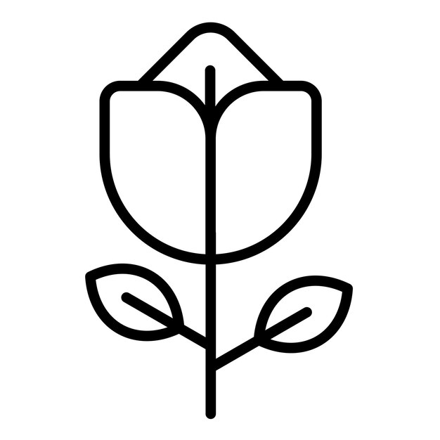 Estilo de ilustración vectorial del tulipán