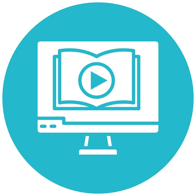 Estilo de ilustración vectorial del tutorial de video