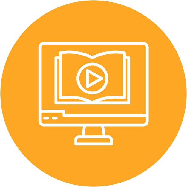 Estilo de ilustración vectorial del tutorial de video