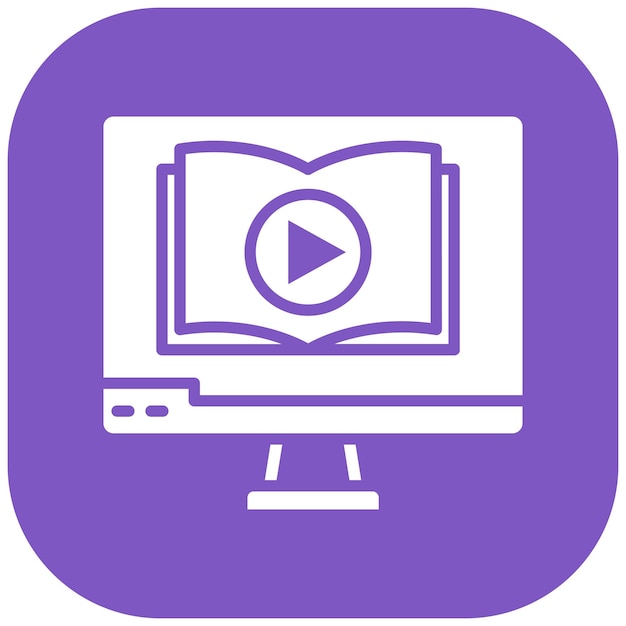 Estilo de ilustración vectorial del tutorial de video