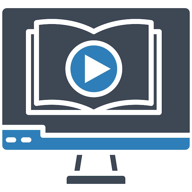 Estilo de ilustración vectorial del tutorial de video