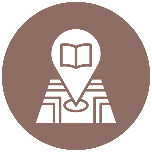 Estilo de ilustración vectorial de la ubicación de la biblioteca