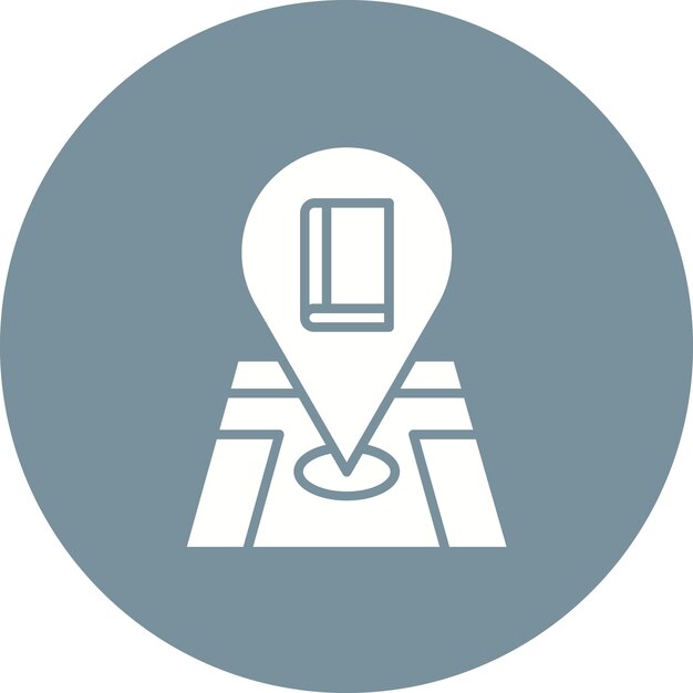 Estilo de ilustración vectorial de la ubicación de la biblioteca