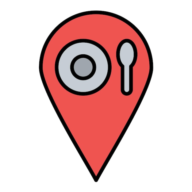 Estilo de ilustración vectorial de la ubicación