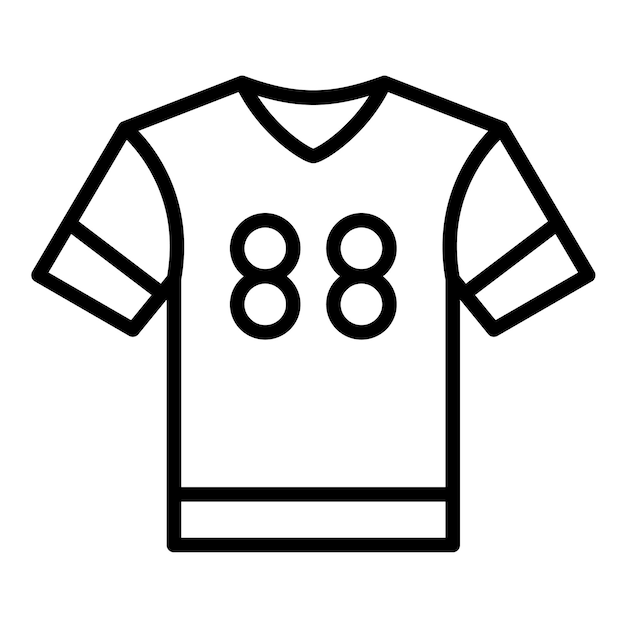 Estilo de ilustración vectorial uniforme de rugby
