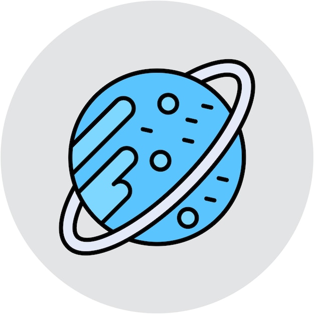 Estilo de ilustración vectorial de Urano
