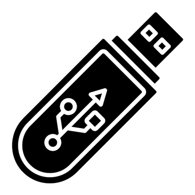 Estilo de ilustración vectorial de USB Stick